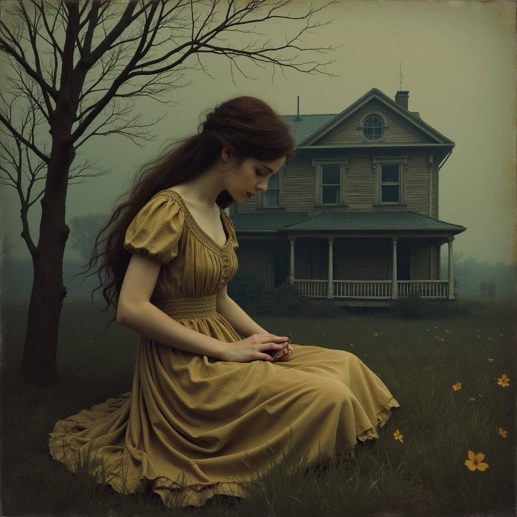 A Young Girl Trapped in a Haunting Dreamlike Abode