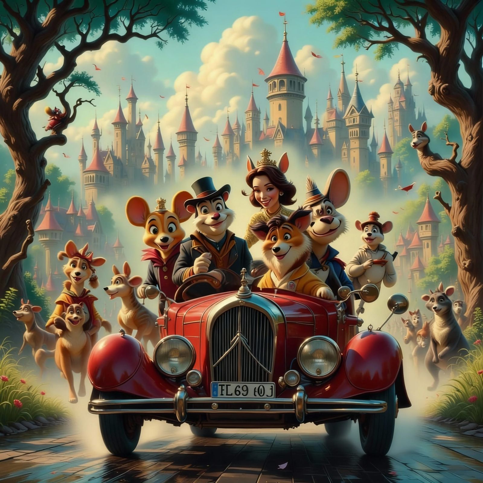 Disney Animals Drive Magical Roadster