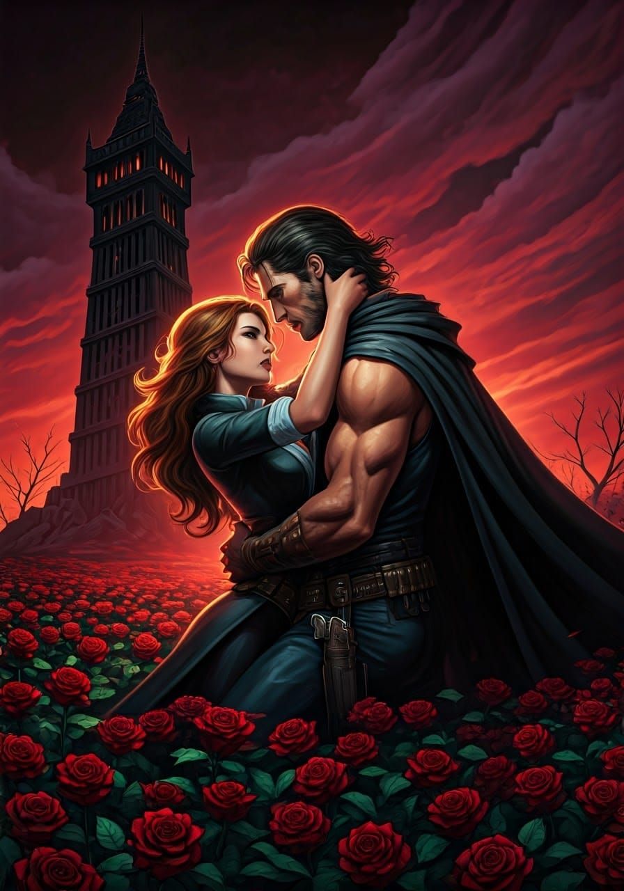 Epic Comic Book Art in Dark Fantasy Style with Volumetric Li...