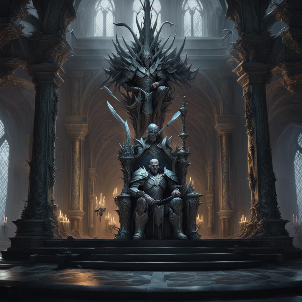 Lich King Confrontation: Dark Fantasy Concept Art