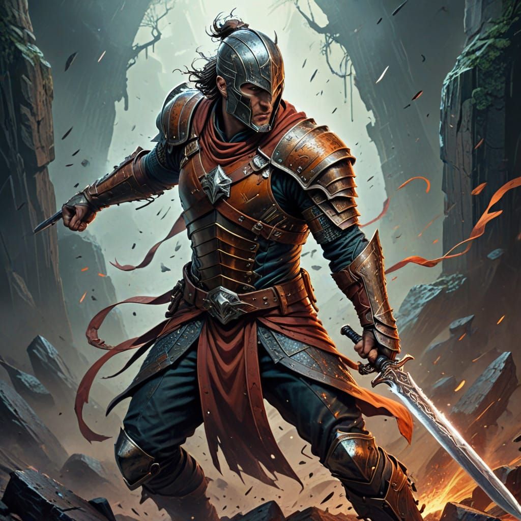 Warrior in Intense Combat