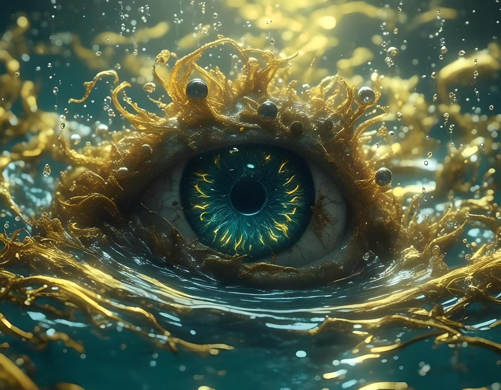 <lora:Lebowski:1.0>  The eye of a water creature.
