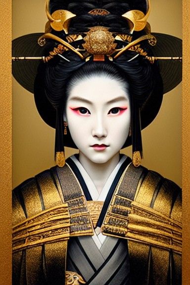 Japanese Samurai Geisha