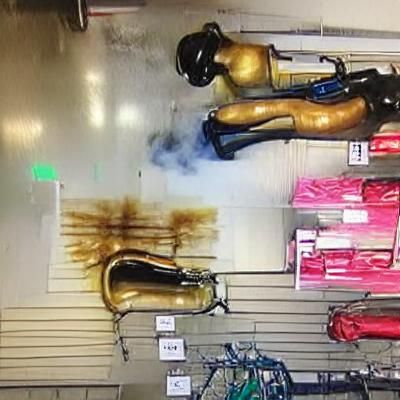 Surreal Hosepipe Incident in a Shop