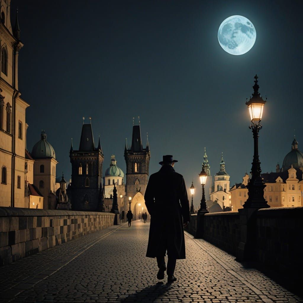 Midnight Stroll on Historic Charles Bridge