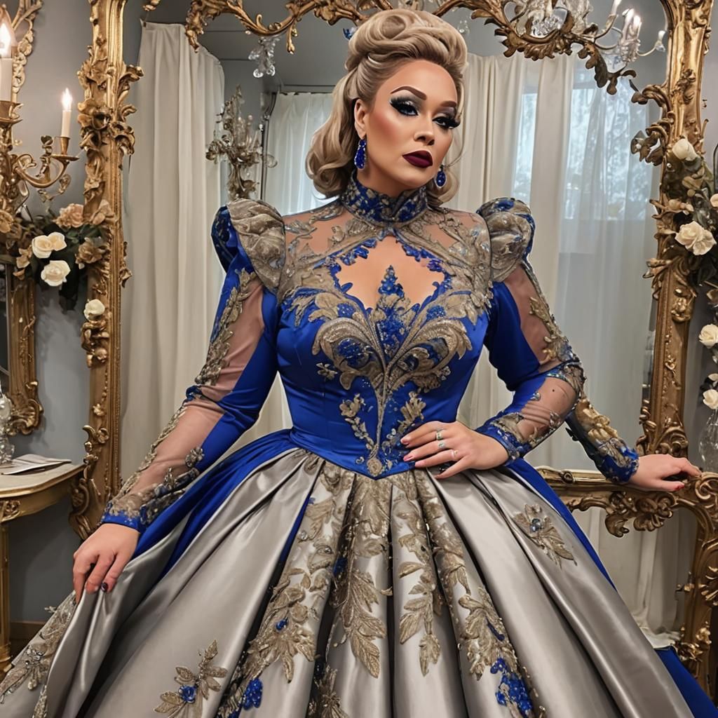 Drag Queen's Extravagant Satin Wonderland
