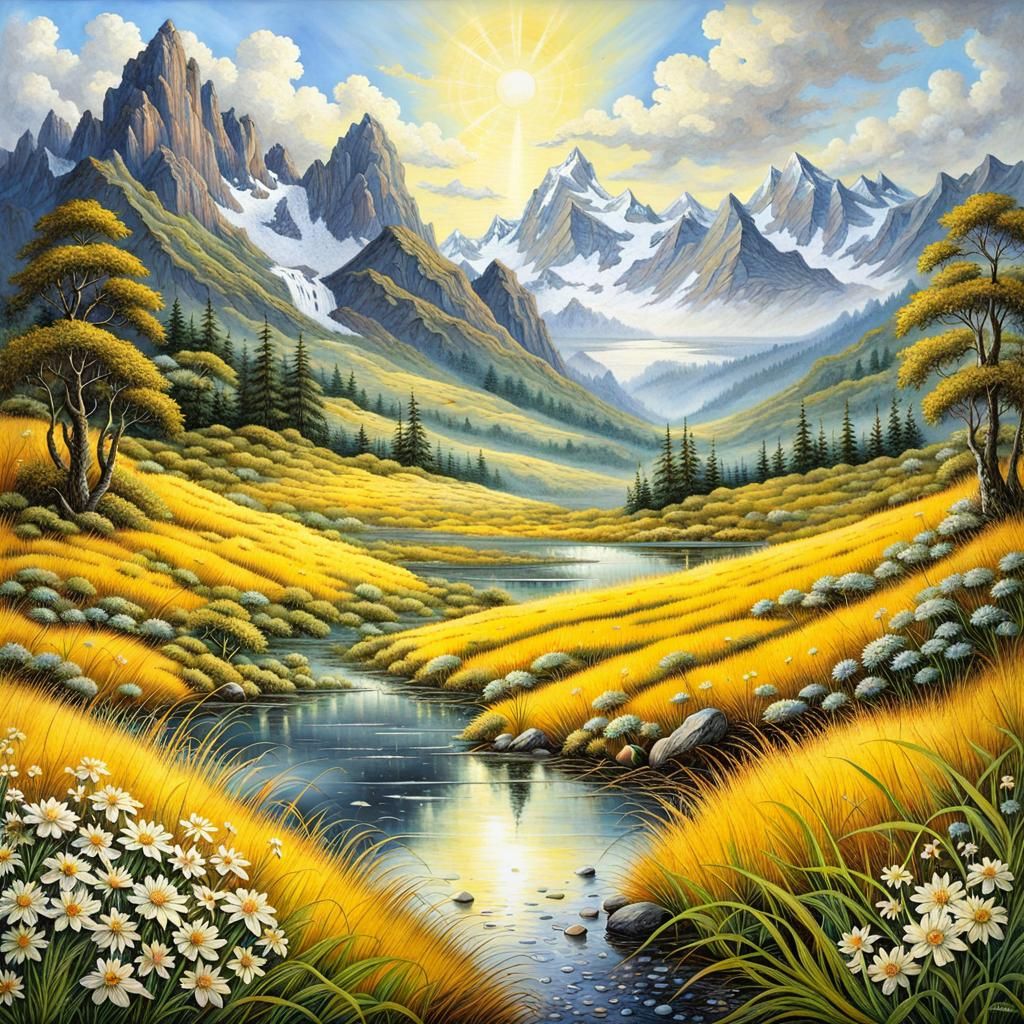 Idyllic Campsite in Rain-Kissed Wilderness