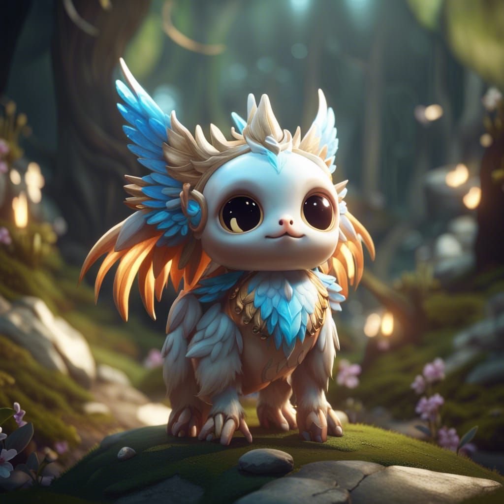 Mythical Winged Creatures in 3D Game Cinematic Style