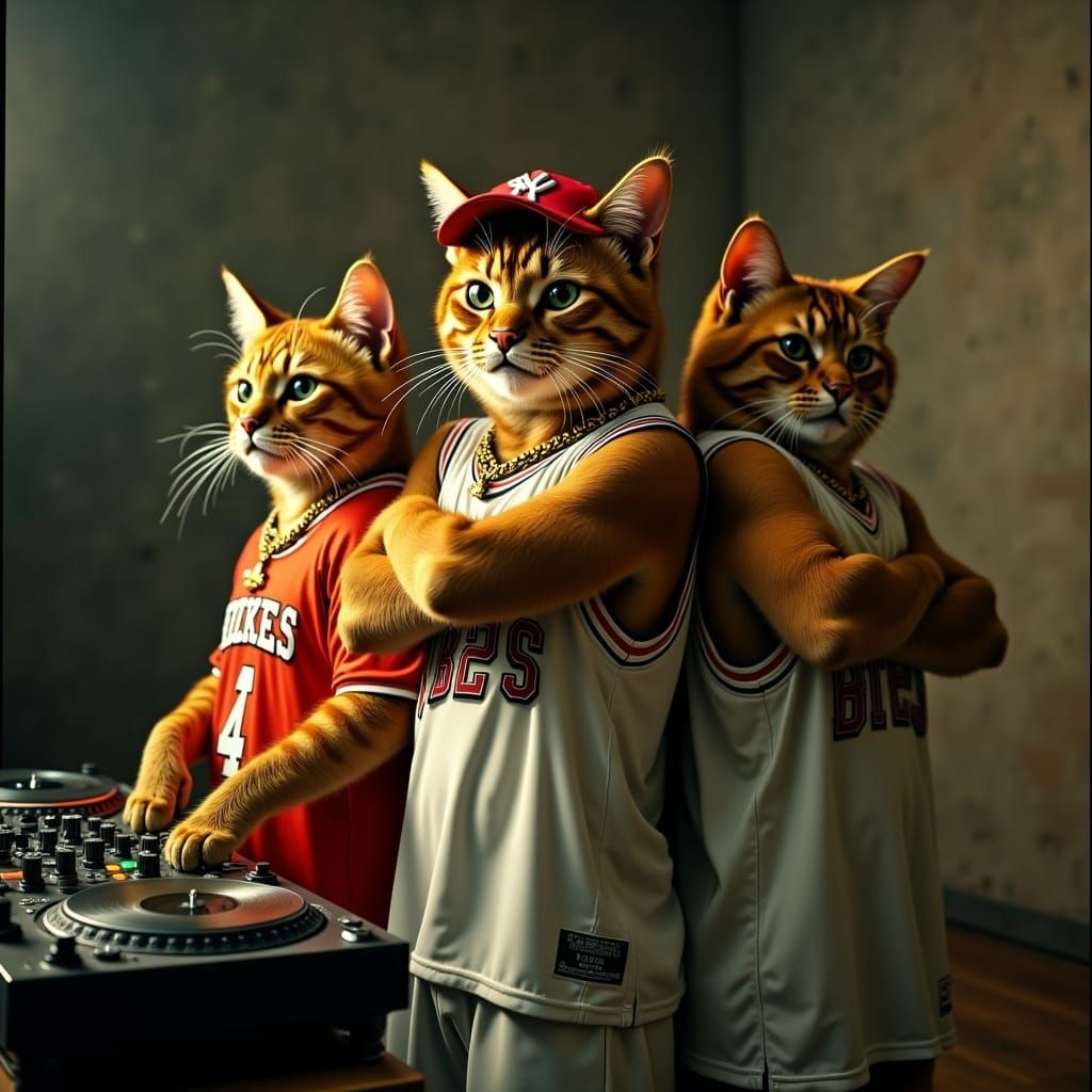 Hip Hop Cats Rap Video Scene