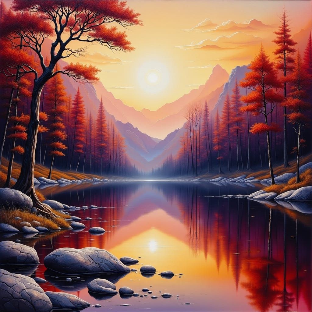 A Serene mountain lake !