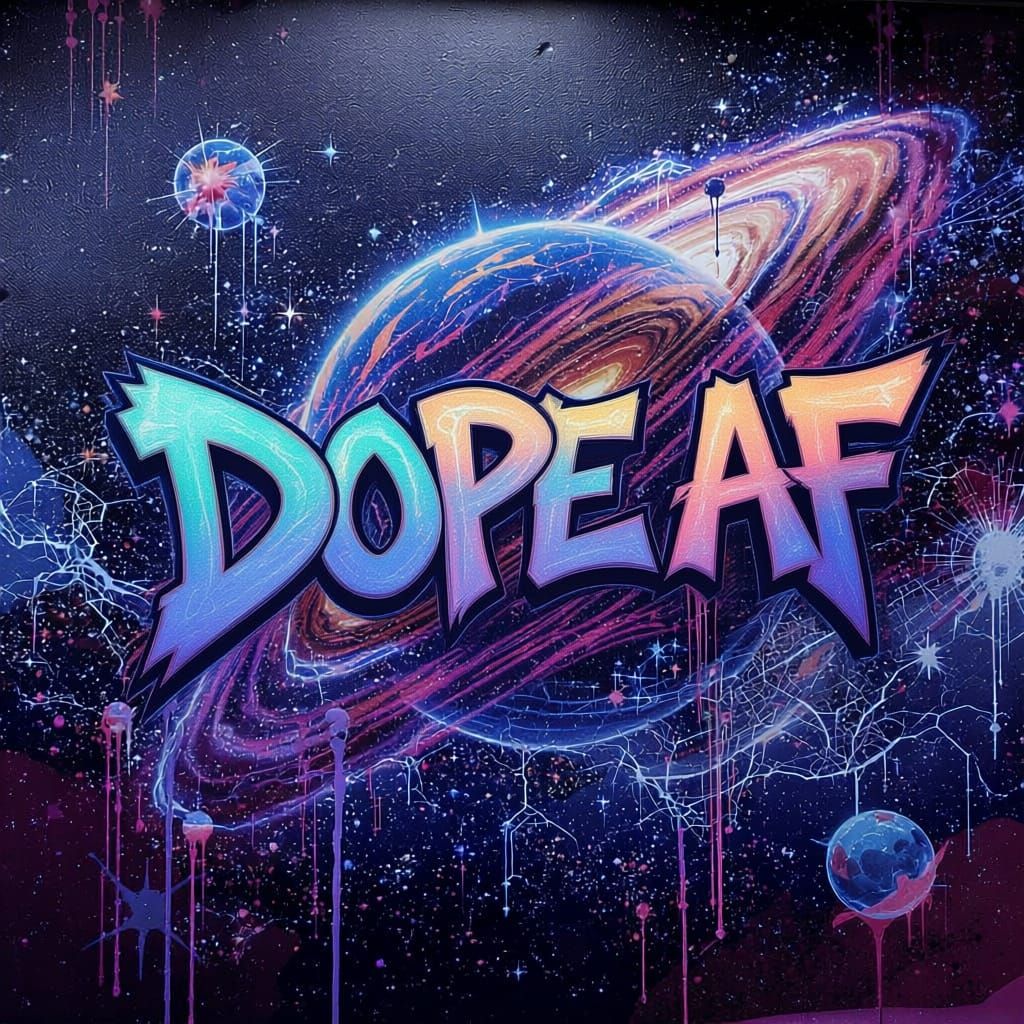 Graffiti Galaxy Nova in Trippy Crystal Planet Theme