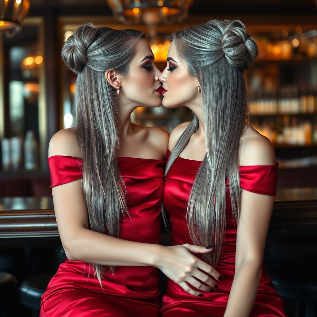 Sultry Sophistication in Red Satin