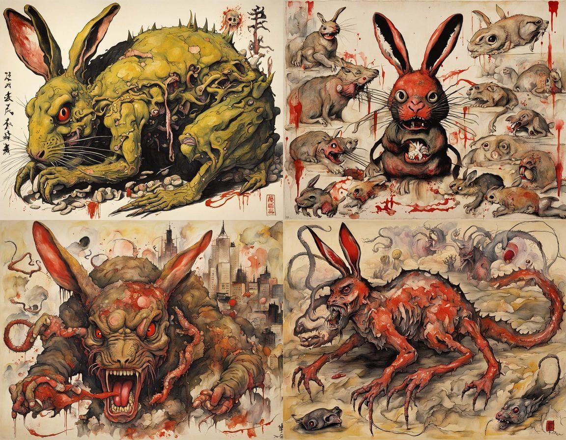 Cyberpunk Tokyo Horror Show: Mutant Easter Bunny