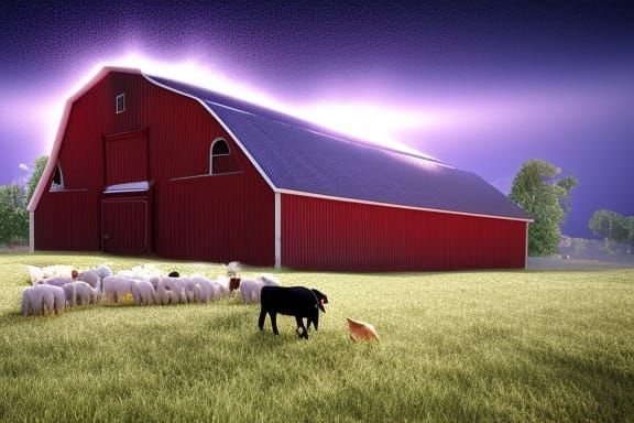 Tornado Devastation: Farm in an Epic Photorealistic Style