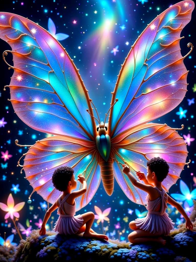 Mischievous Sprites Paint Constellations on Moth Wings