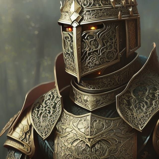 Majestic Knight Portrait in Astral Jewel Armor