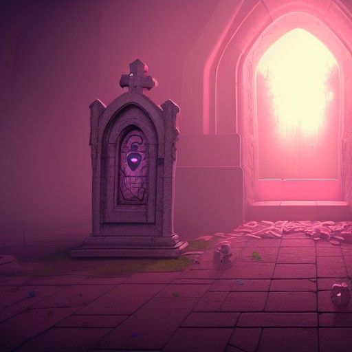 Ominous Crypt in Graveyard Concept Art