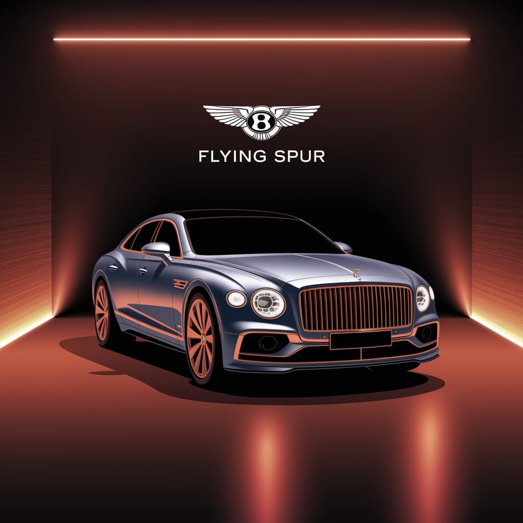 Luxury Car Logo in Futuristic Style