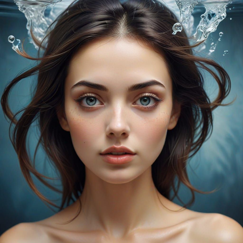 Surreal Portrait of a Beautiful Woman