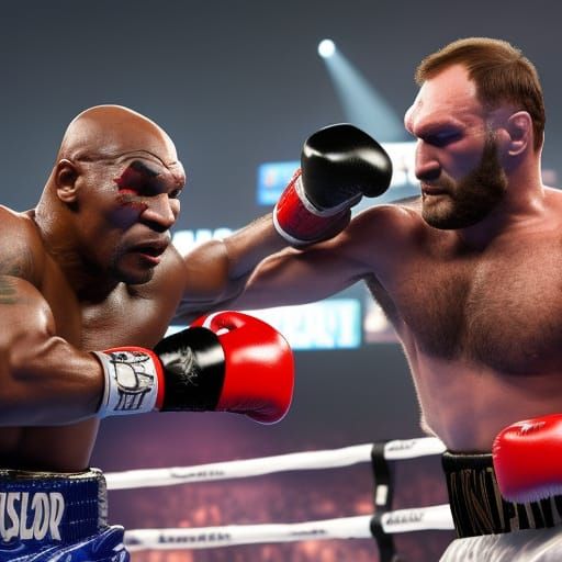 Mike Tyson vs Tyson Fury: Boxing Concept Art