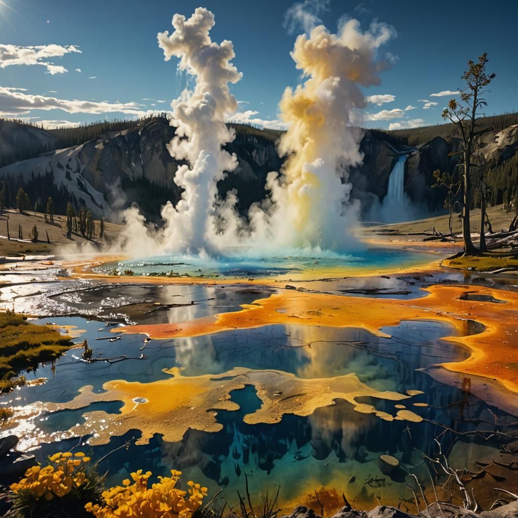 Surreal Yellowstone National Park Concept Art