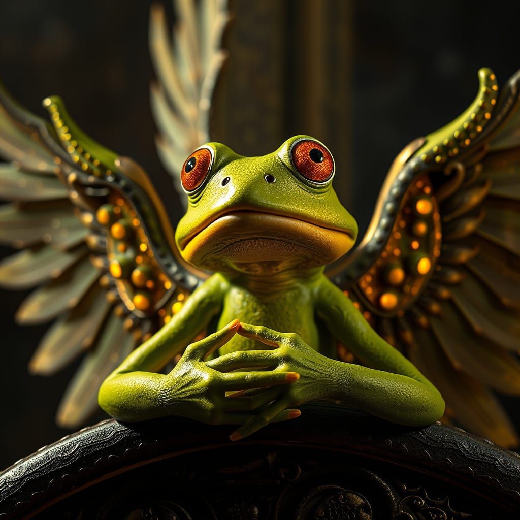 Kermit and Angel Dust Mashup in Klimt Style