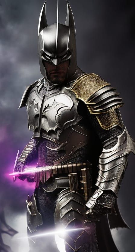 Batman in Knight Armor: Digital Art Illustration