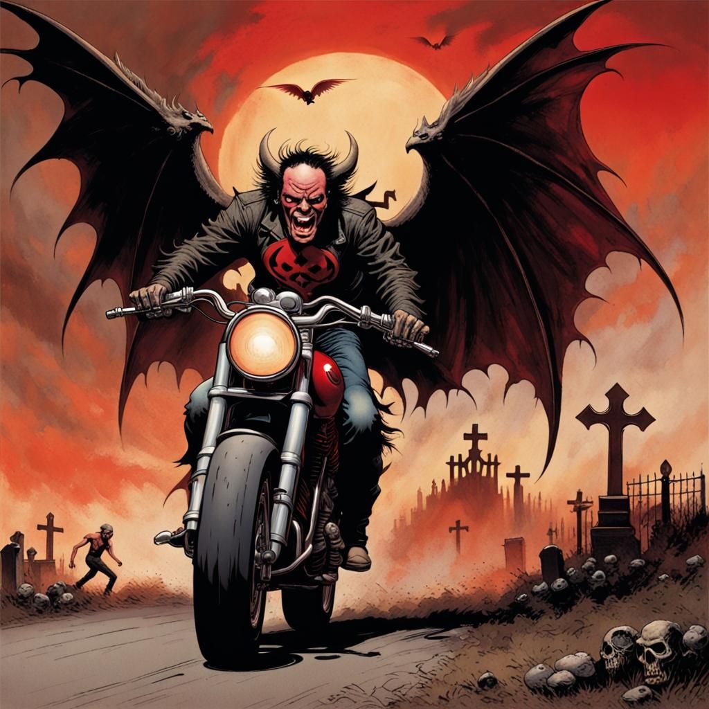 Alternative album cover for Meatloaf's "Bat out of Hell"