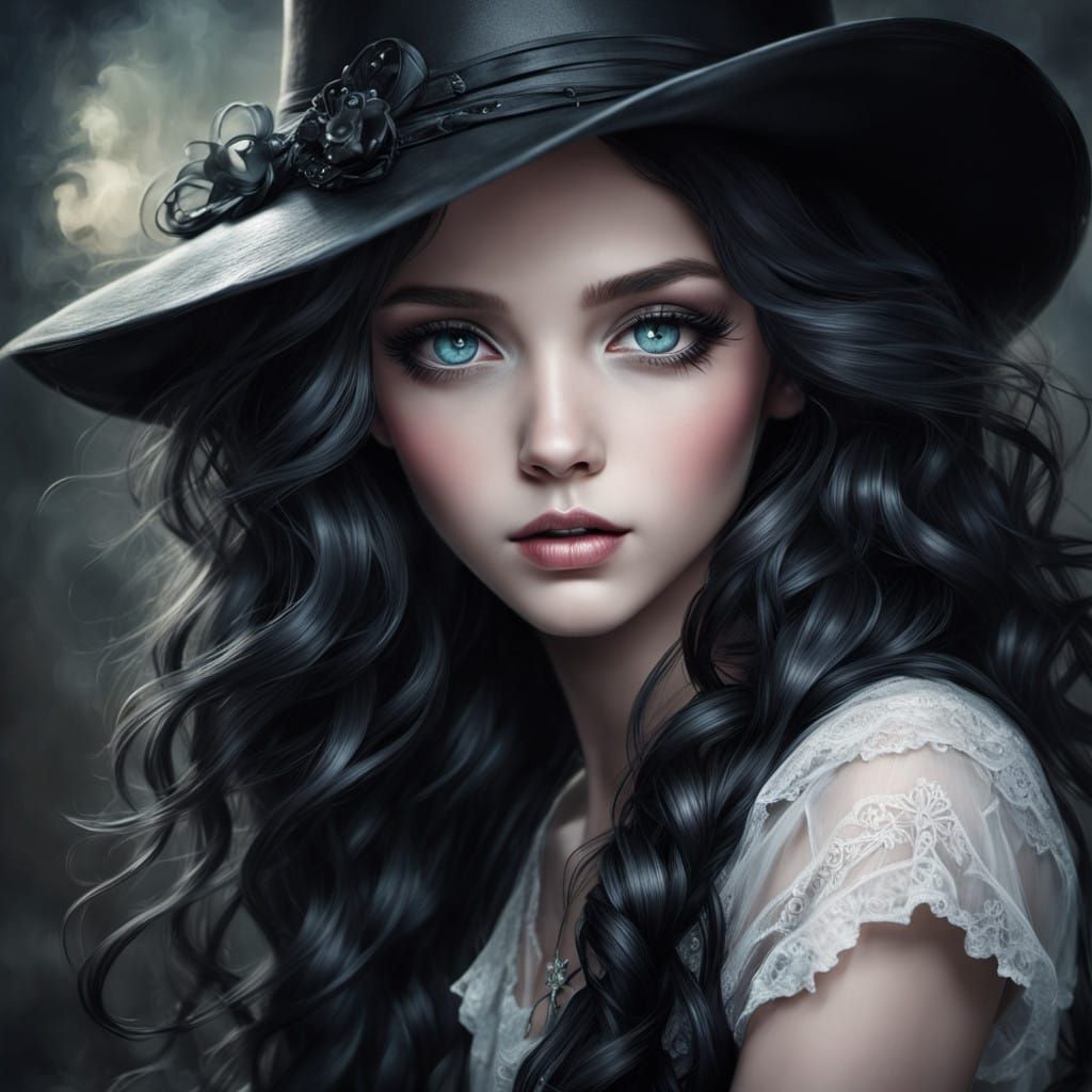 Dreamlike Summer Girl in Whimsical Attire