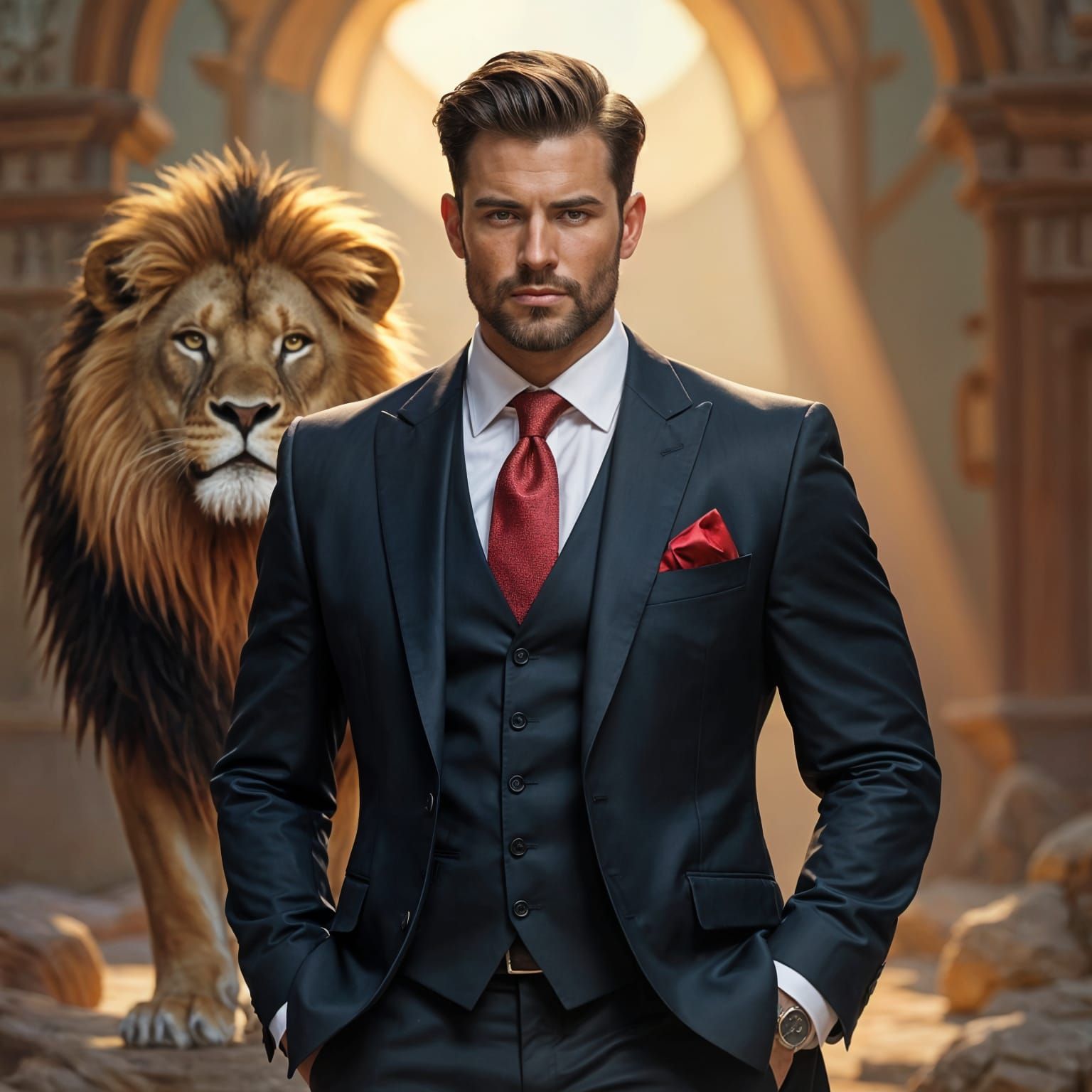 Man in Steak Suit Enters Lion's Den