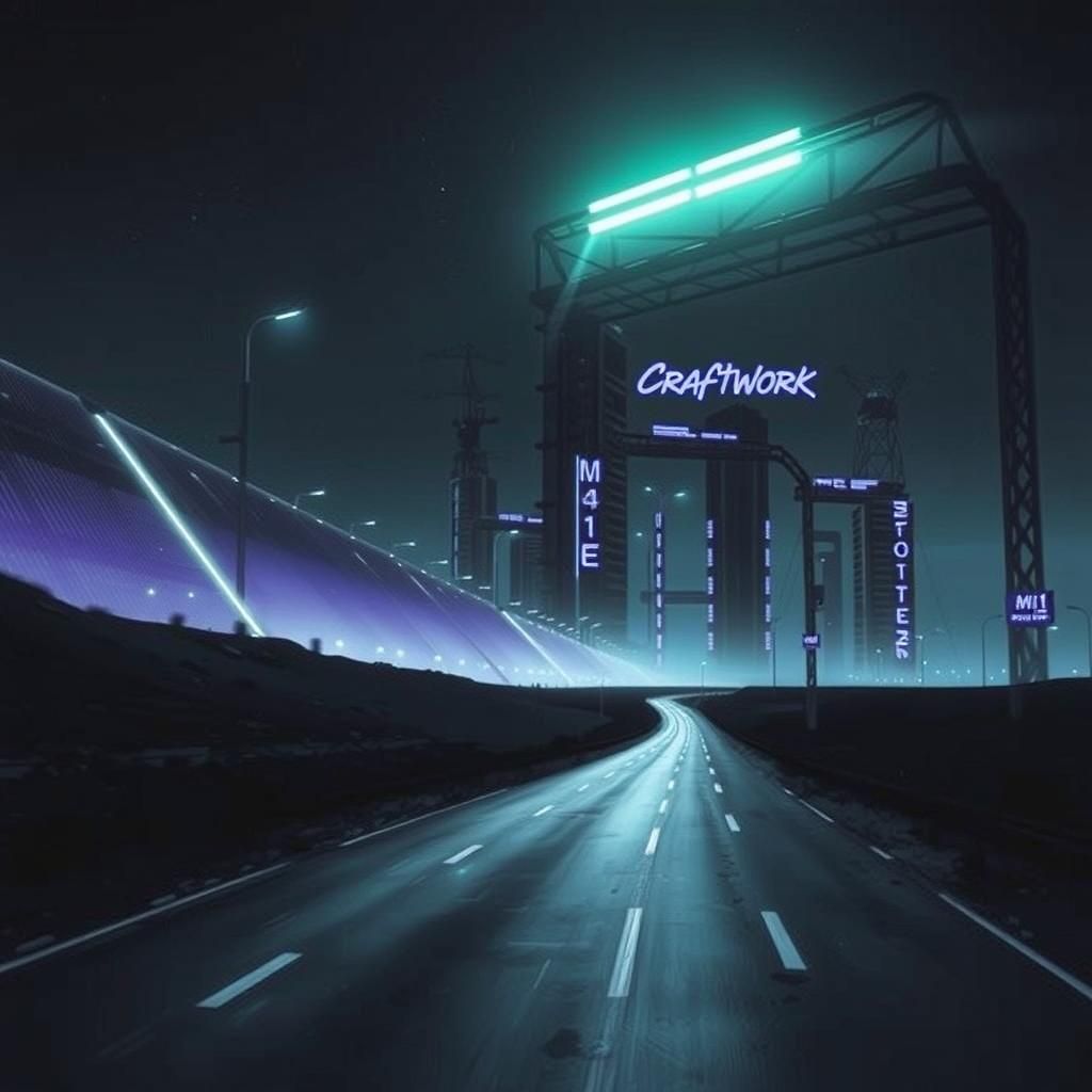 record sleeve for the band "Craftwork" with a picture of a m...