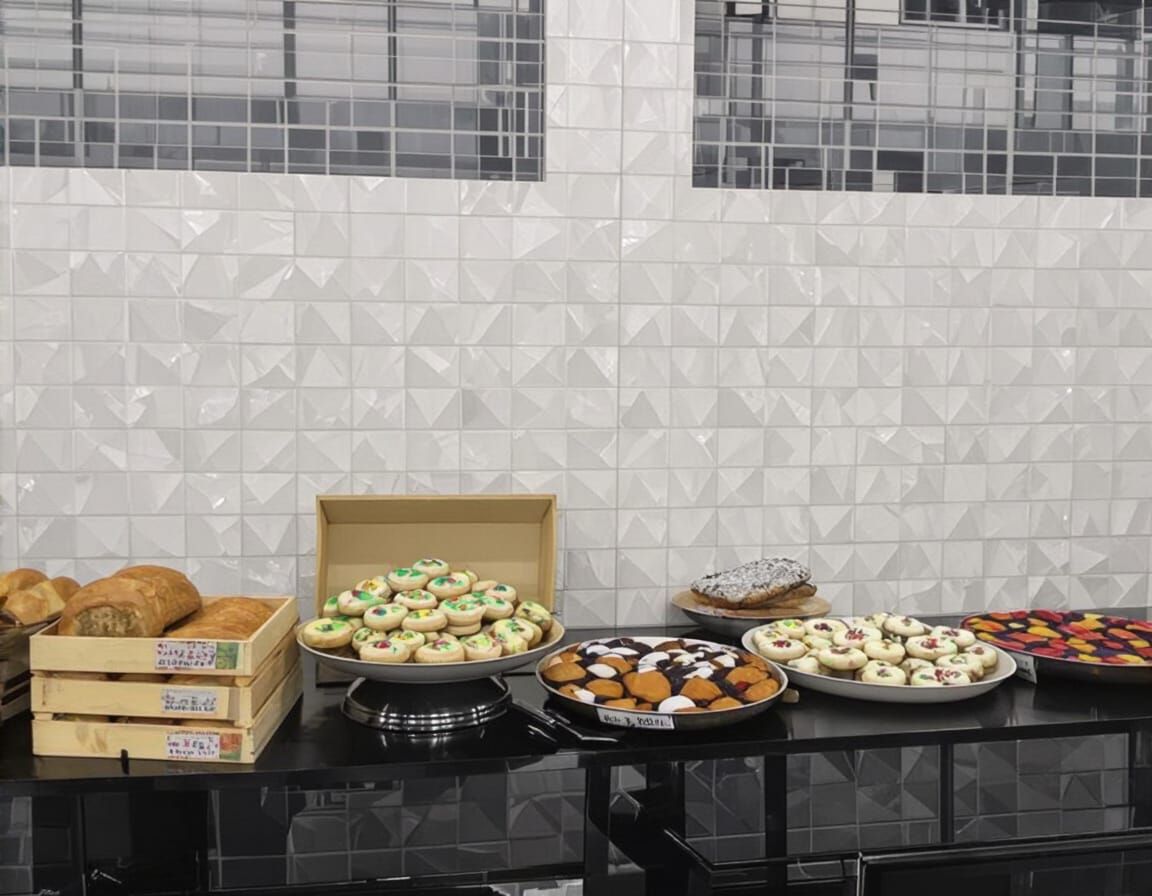 Bar Scene with Number Cake and Elegant Background