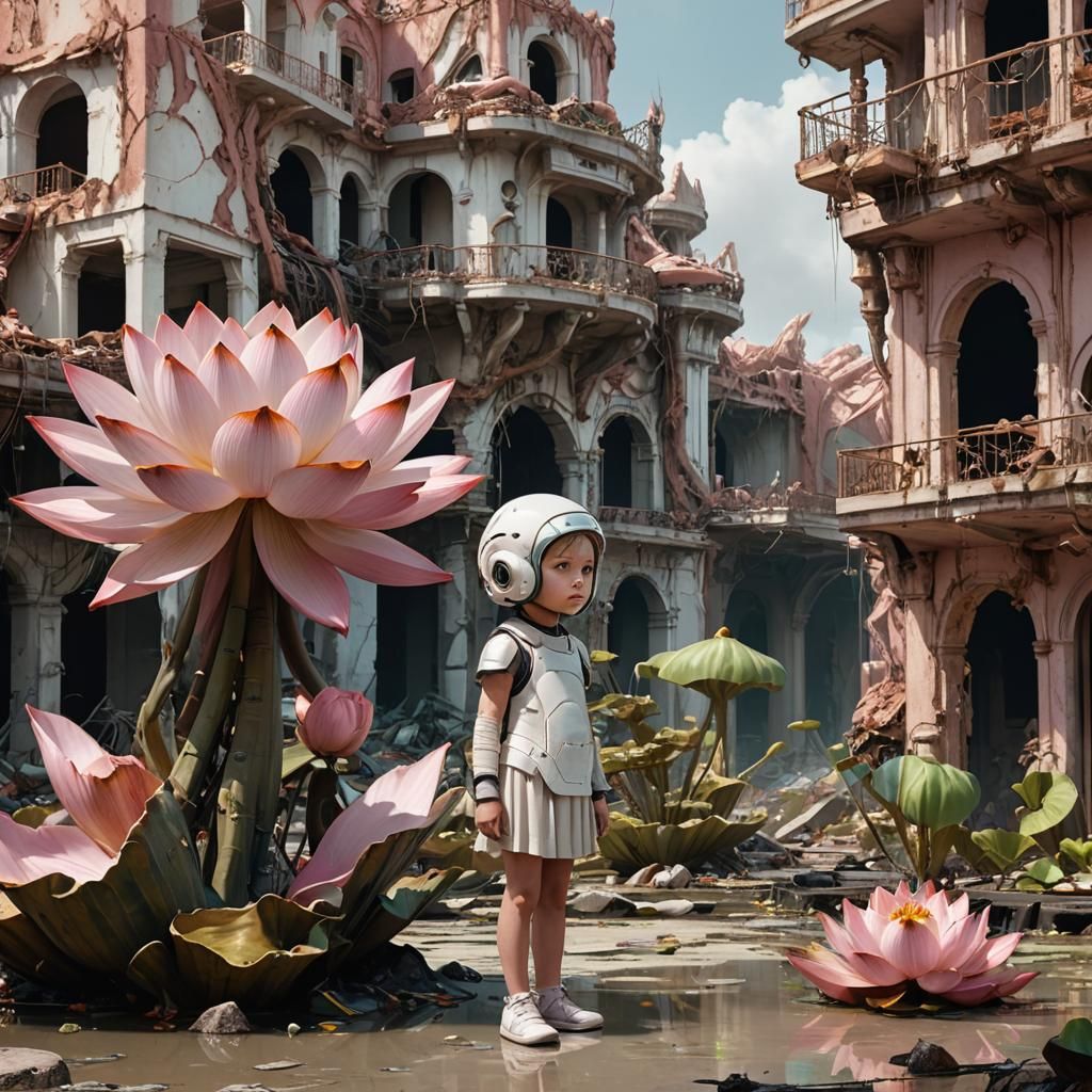 post-apocalypse in Atlantis, sad child