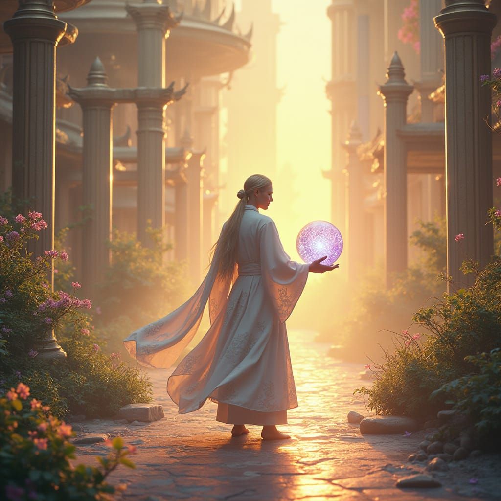 Mystical Healthcare Tourism Realm in a Futuristic Landscape