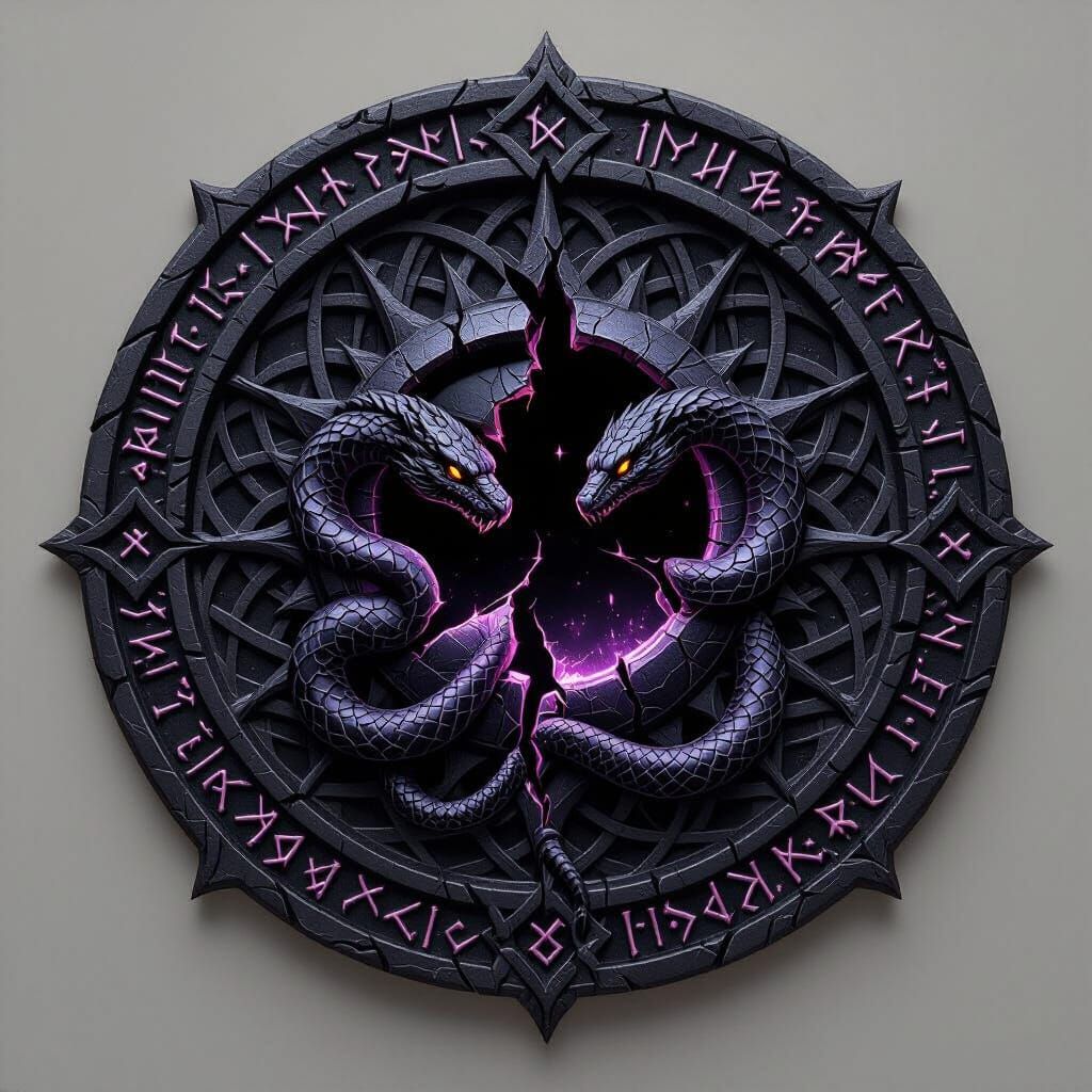 Grand Unifying Symbol of Night-Serpent Mythos Emblem