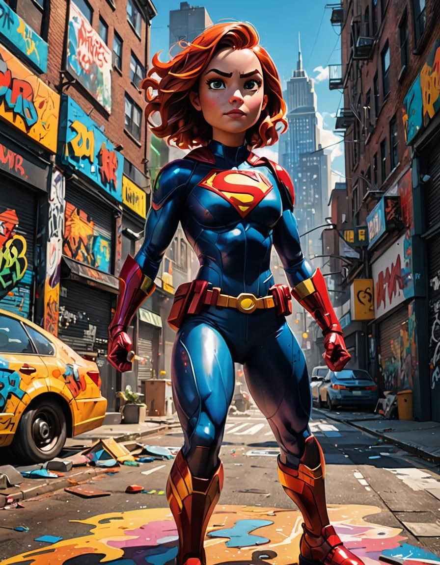 cartoon  image : female: super hero