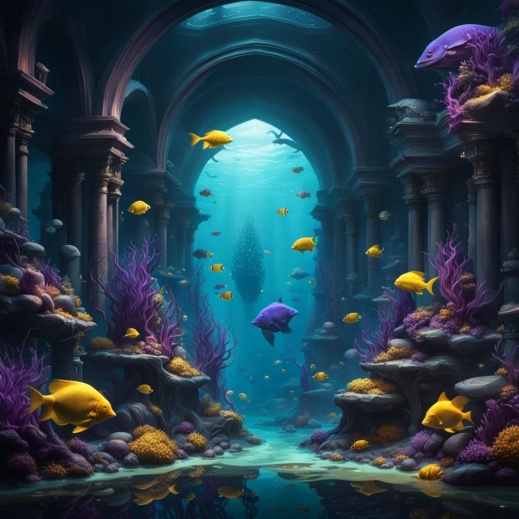Hyperdetailed Deep Sea Fantasy Art in 8K