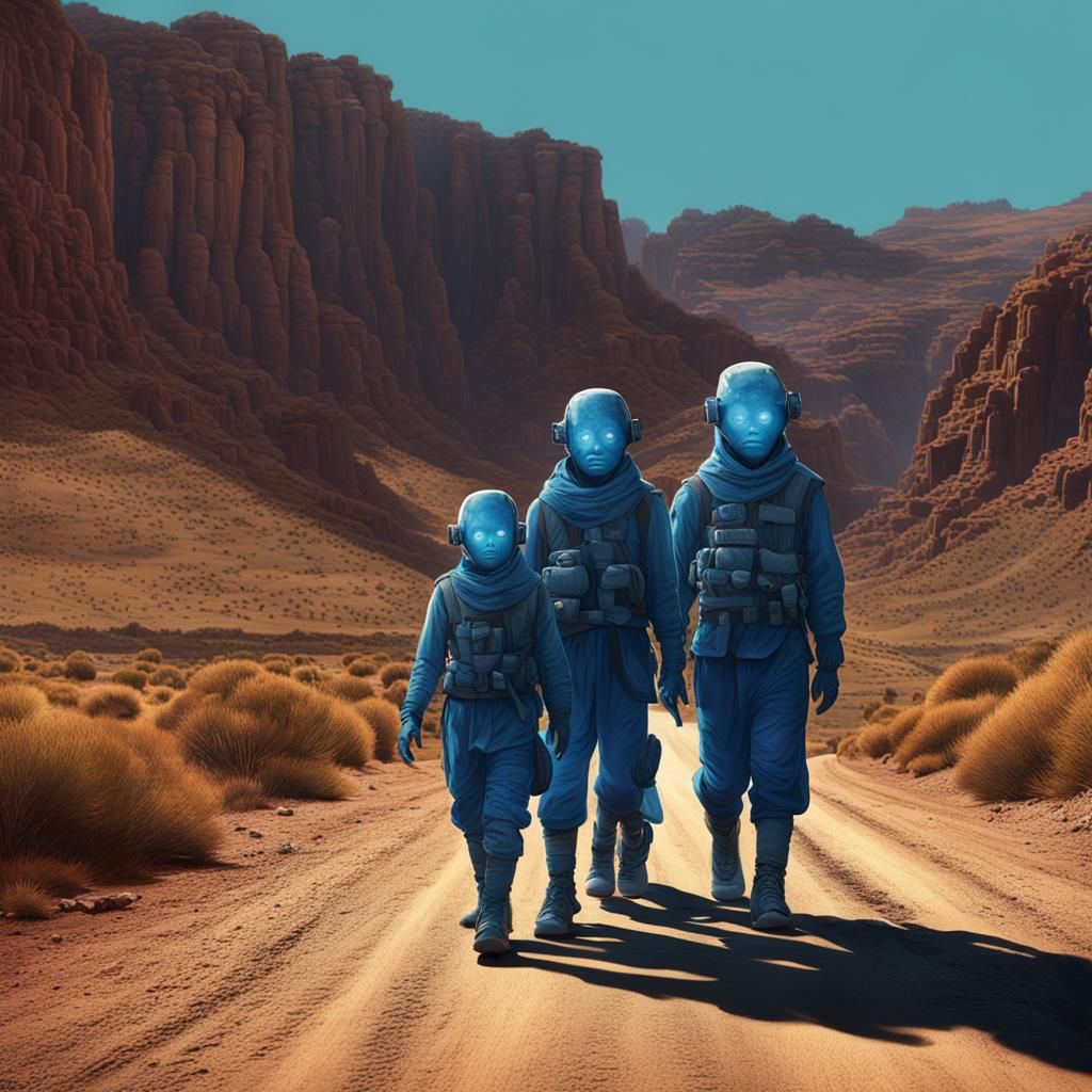 Siblings' Journey After Comet, Fantasy Concept Art