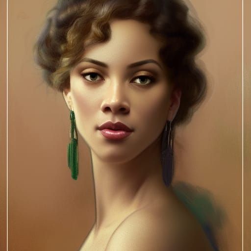 Edwardian Creole Beauty in Hyperdetailed Digital Art