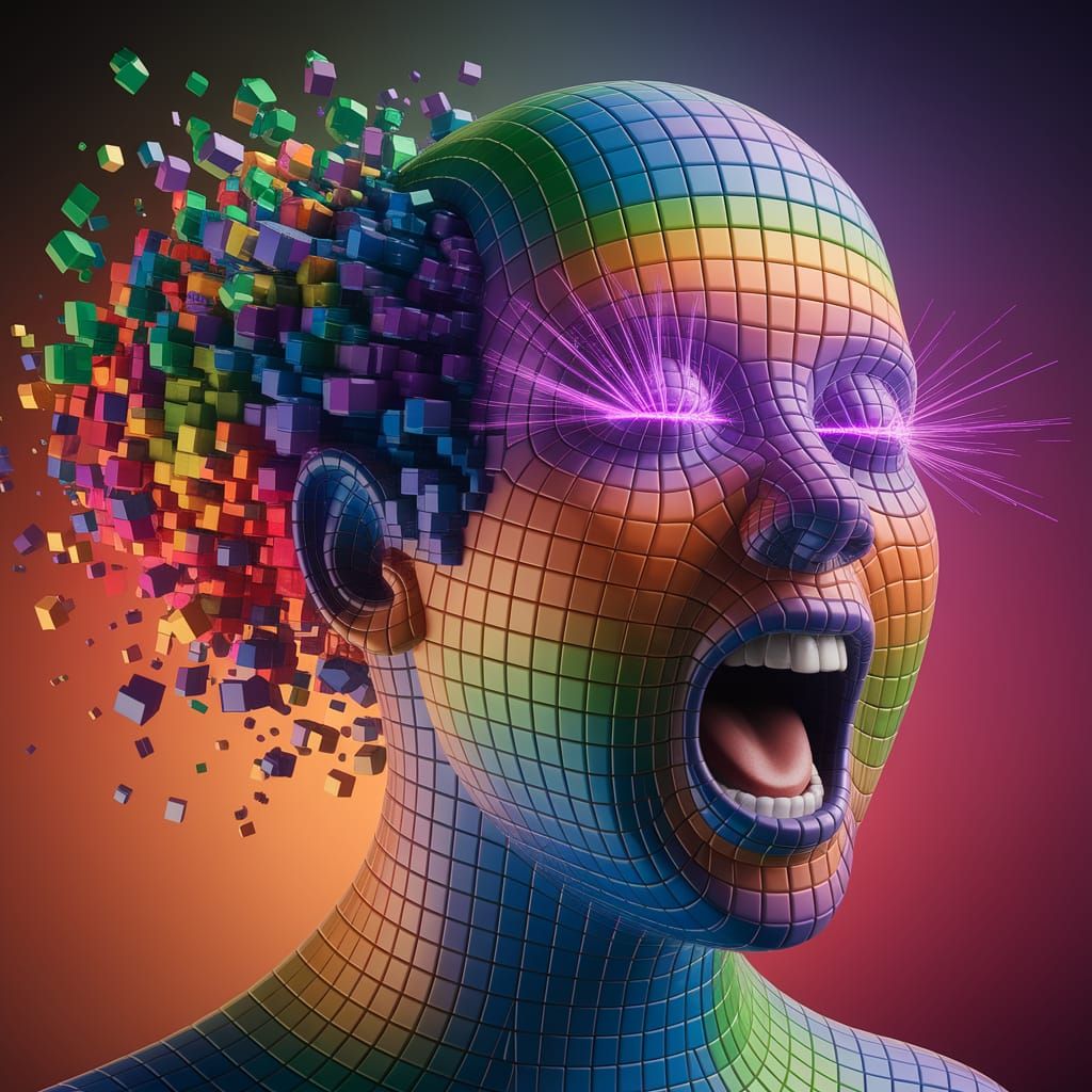 Vibrant Fragmentation in a Digital Shattering Effect