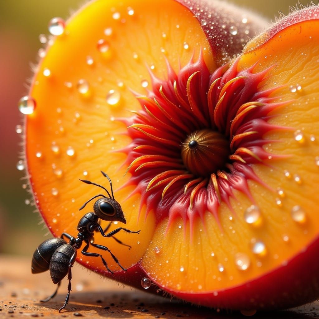 Fairy Punk Fae in Awe of Vibrant Peach