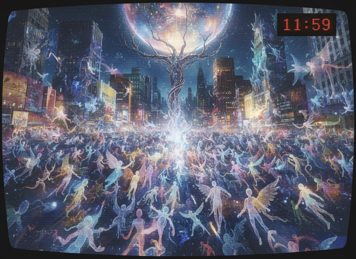 Ethereal Spirits Descend on Times Square Ball Drop