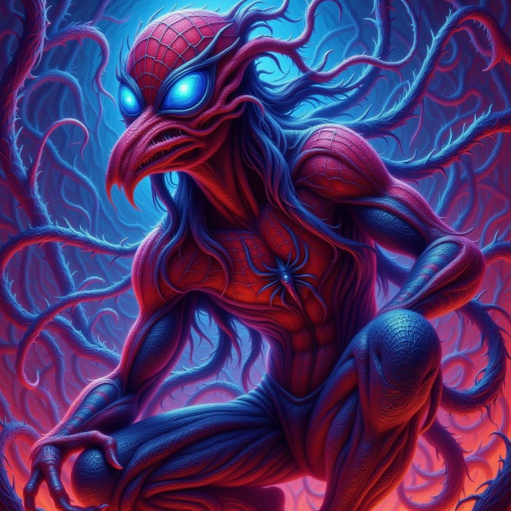 Spiderman Portrait with Twisted Whimsy Style