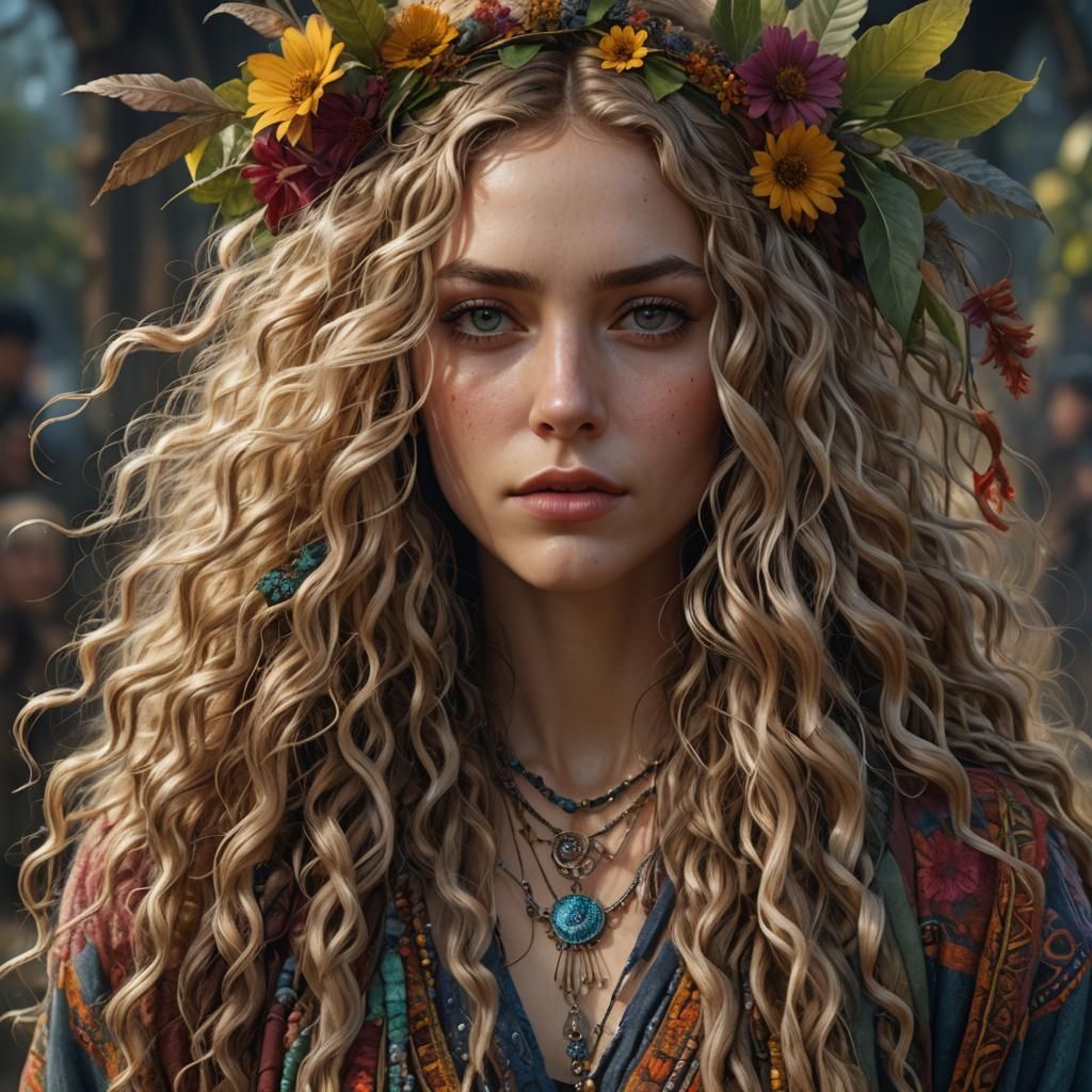 Hyperrealistic Portrait of a Bohemian Woman in 8K