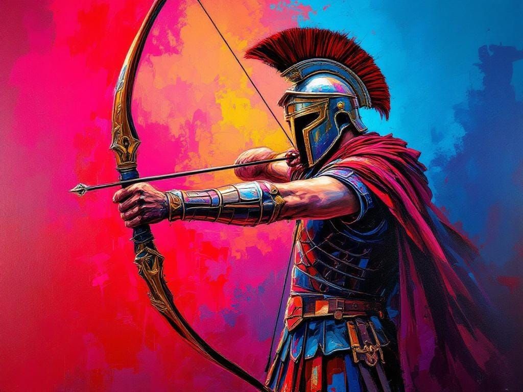 Roman Archer in Expressionist Neo-Impressionism Style