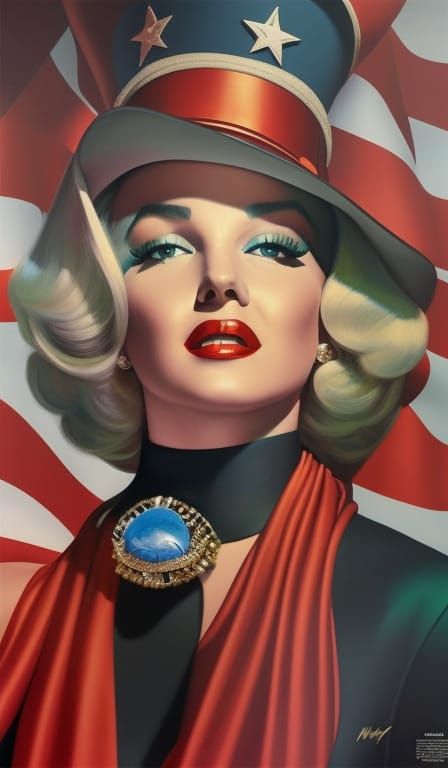 Hyperrealistic Cyberpunk Portrait of Marilyn Monroe