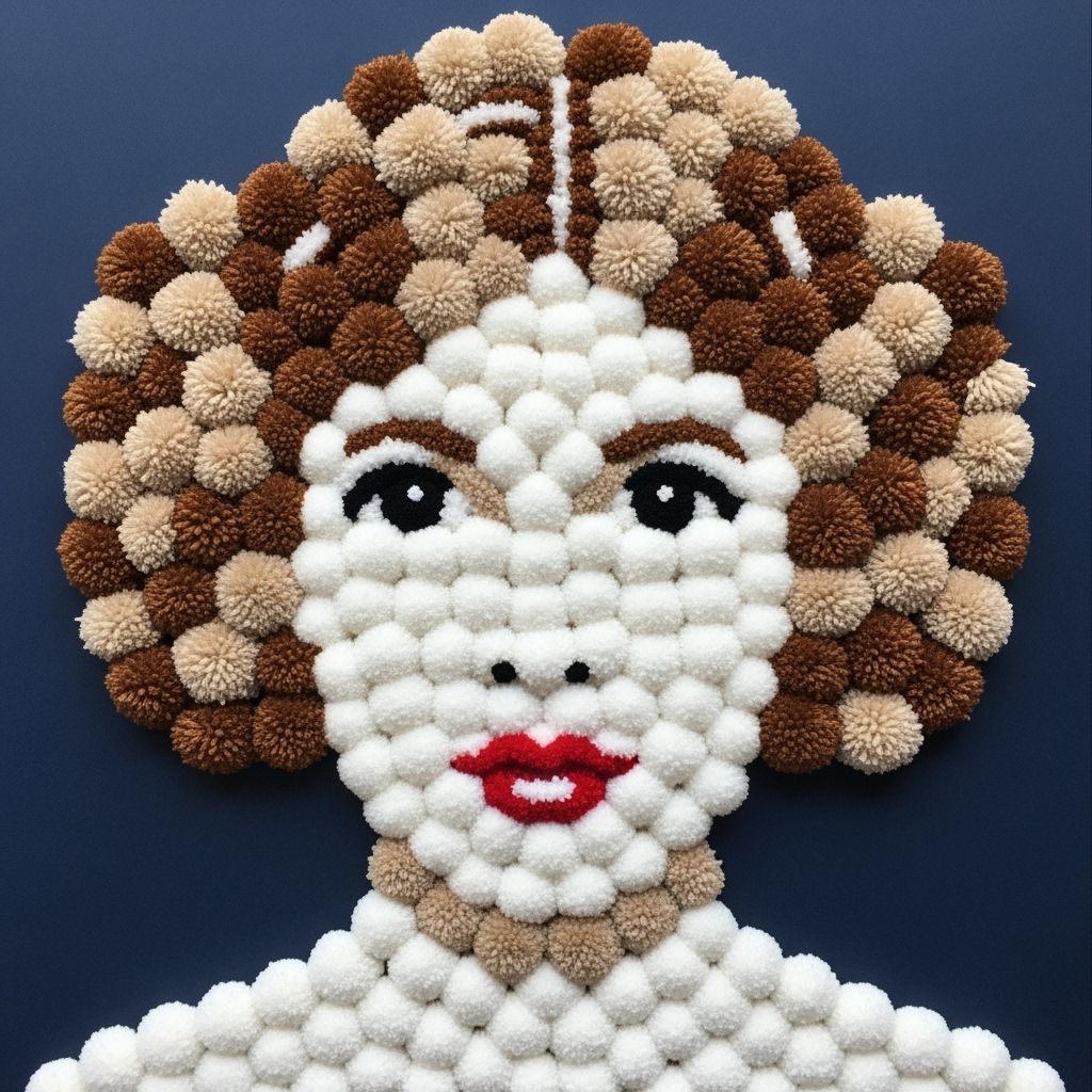 Pom-Pom Portrait of Princess Leia