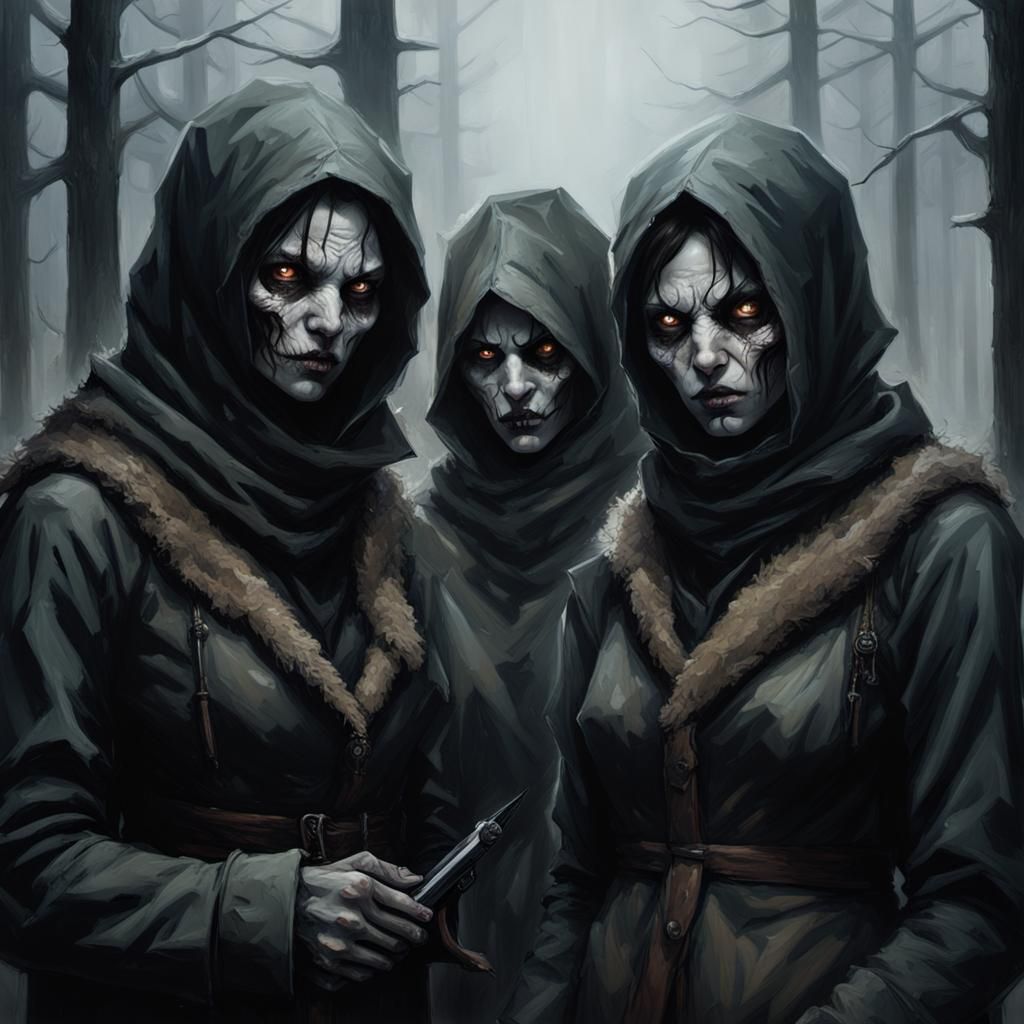 Sinister Skin Walker Women Huddling