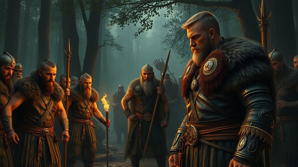 Epic Viking Warriors Unleashed in Cinematic Digital Art