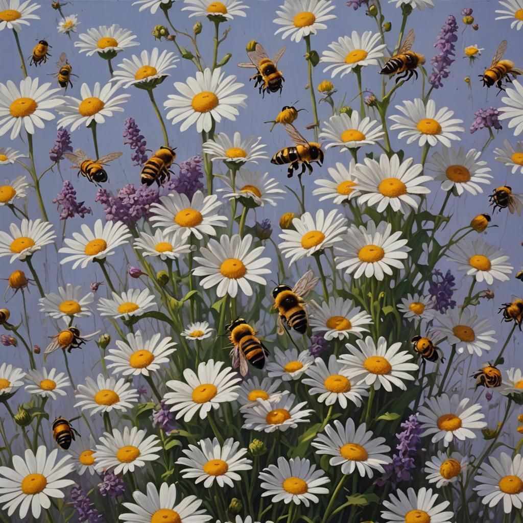 Museum Painting Comes Alive with Birds and Flowers